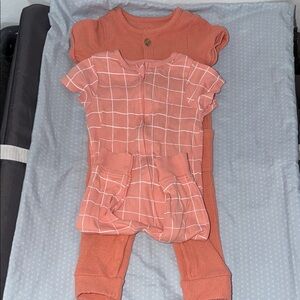 Cat & Jack Coral Grid One-Piece Pajama Set for Kids
